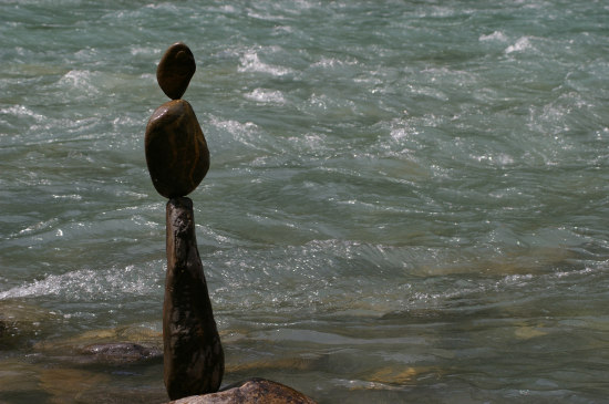 Ruinaulta stone balancing